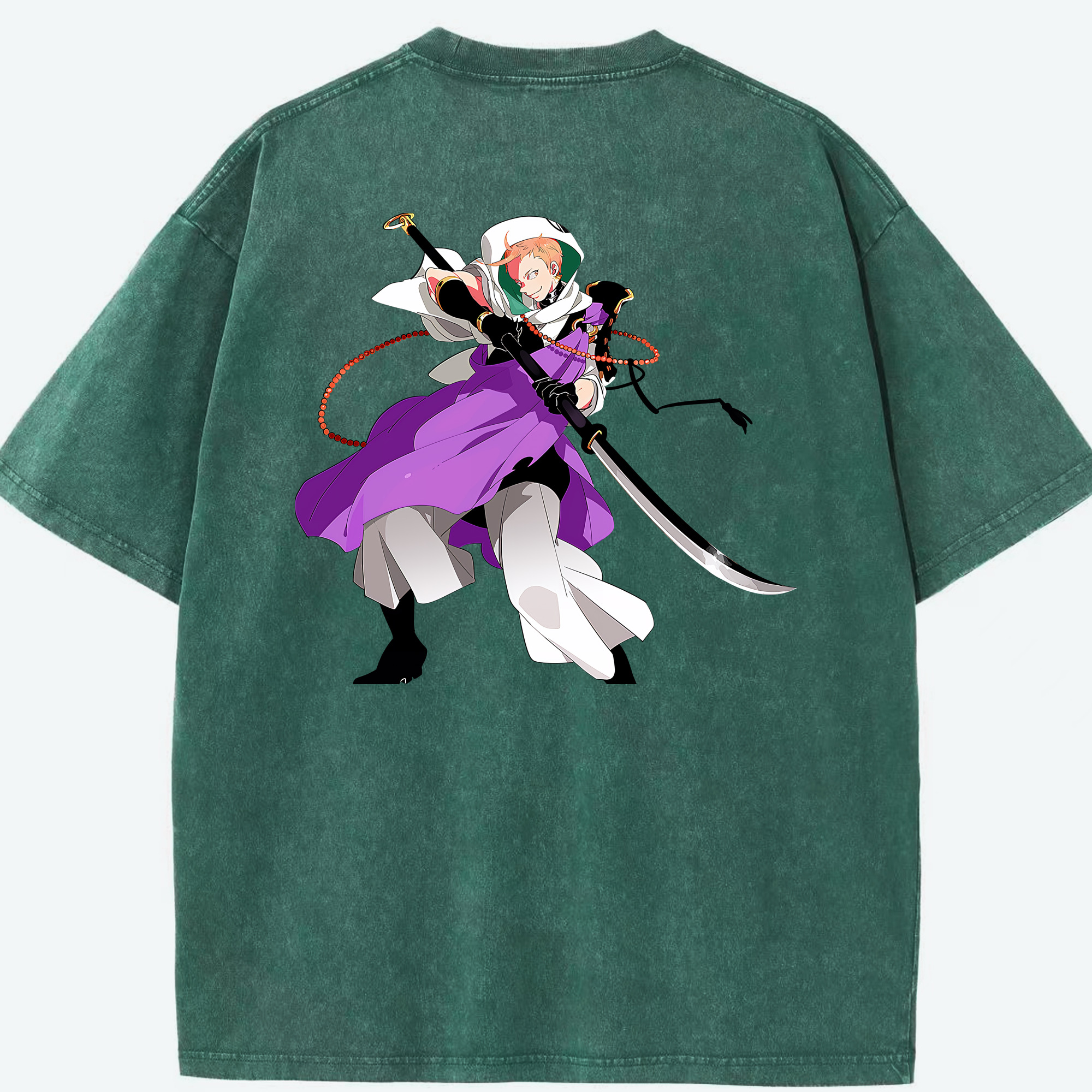 （画像用） 刀剣乱舞 Touken Ranbu 綿100% ヴィンテージ風 半袖Tシャツ（背面プリント）